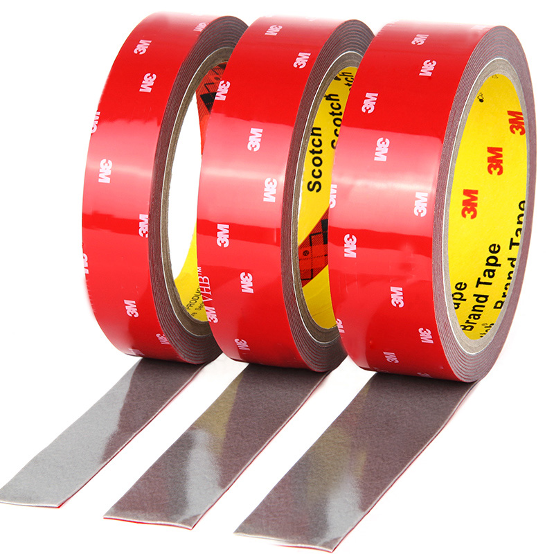 33 meters/100ft 3M VHB Dark Gray Acrylic Adhesive - 6/8/10/12/15/20/30mm Wide Double Sided Tape Roll with Firm Foam
